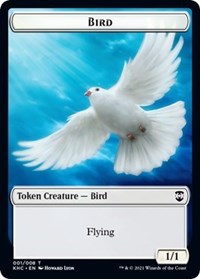 Bird (001) // Soldier Double-sided Token [Kaldheim Commander]
