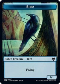 Bird (005) // Soldier Double-sided Token [Kaldheim Commander]