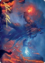 Load image into Gallery viewer, Aegar, the Freezing Flame (Gold-Stamped Signature) [Kaldheim: Art Series]
