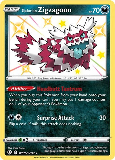 Galarian Zigzagoon [Shining Fates: Shiny Vault]