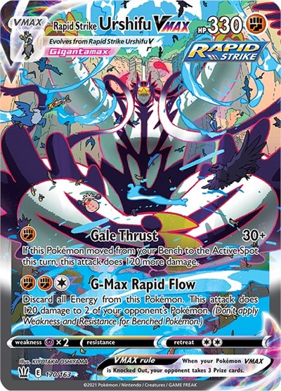 Rapid Strike Urshifu VMAX (Alternate Art Secret) [SWSH05: Battle Styles]