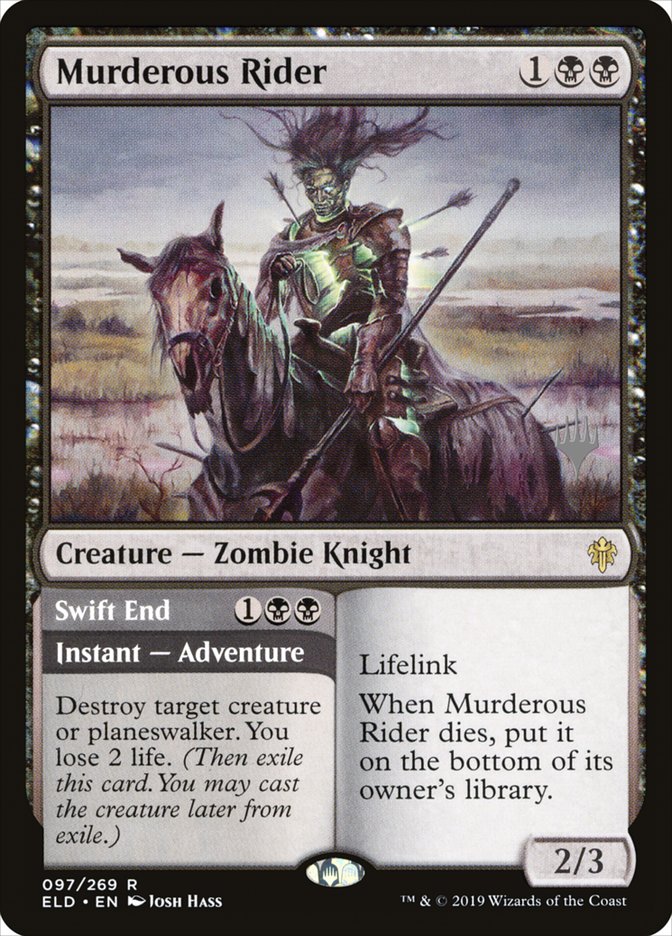 Murderous Rider // Swift End [Throne of Eldraine Promos]