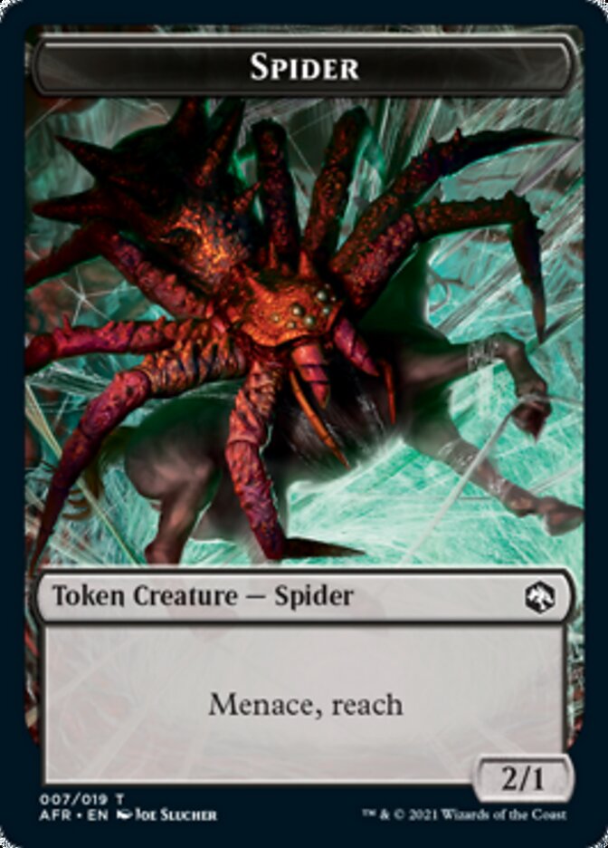 Spider // Guenhwyvar Double-sided Token [Dungeons & Dragons: Adventures in the Forgotten Realms Tokens]