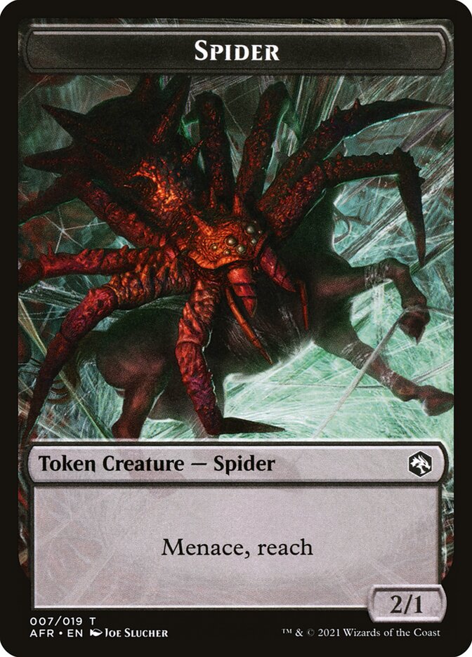 Spider // Emblem - Zariel, Archduke of Avernus Double-sided Token [Dungeons & Dragons: Adventures in the Forgotten Realms Tokens]