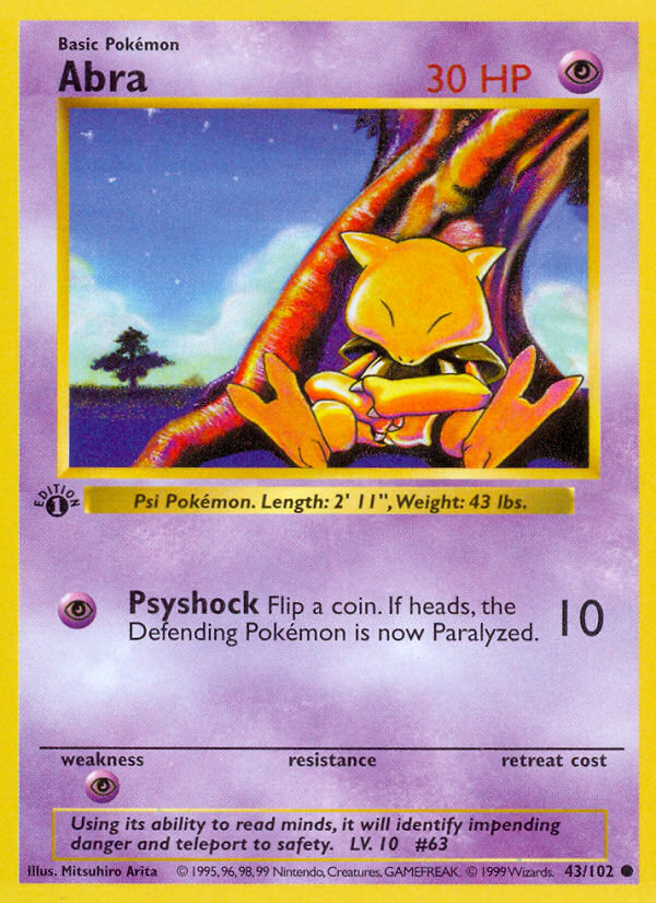 Abra (43/102 - 1st Edition) [Base Set]