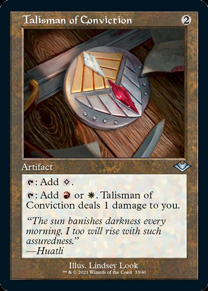 Talisman of Conviction (Retro Etched Foil) [Modern Horizons 2]