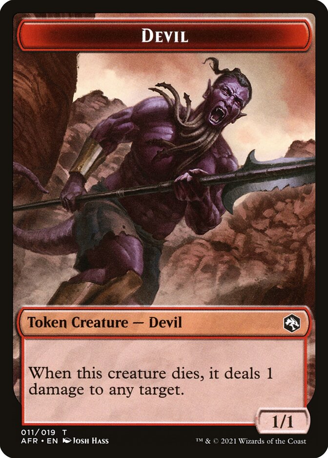 Devil // Vecna Double-sided Token [Dungeons & Dragons: Adventures in the Forgotten Realms Tokens]