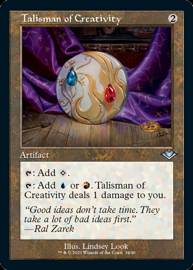 Talisman of Creativity (Retro Etched Foil) [Modern Horizons 2]