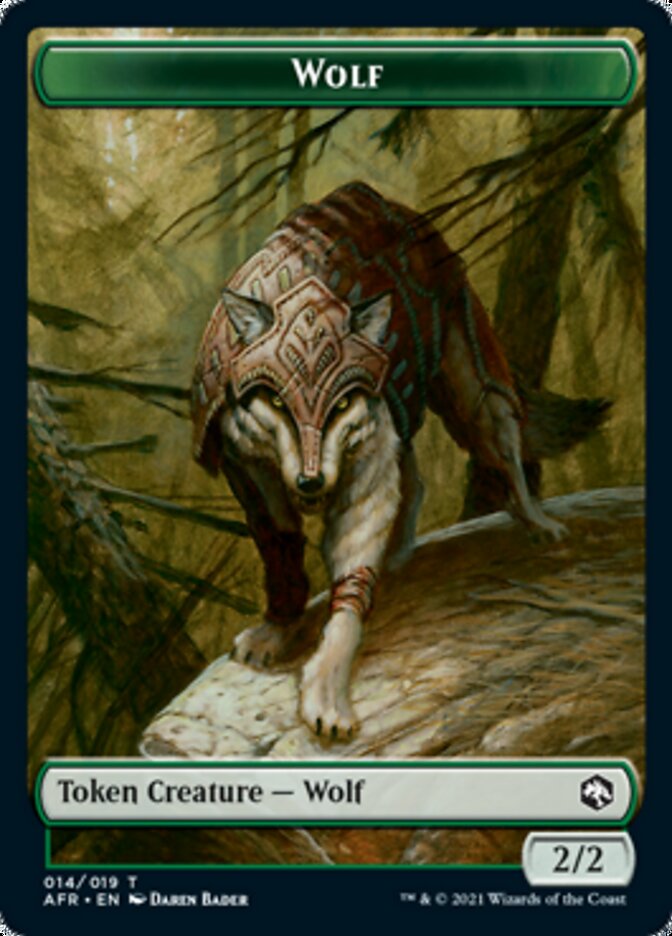 Wolf // Boo Double-sided Token [Dungeons & Dragons: Adventures in the Forgotten Realms Tokens]